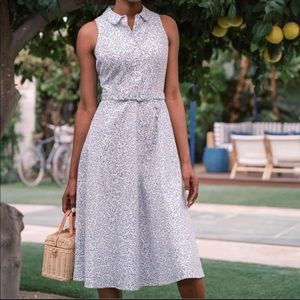 Gal Meets Glam - Rose Dress, Gently Worn, Collared Neckline, Belted Waist,